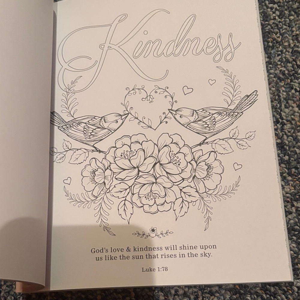 Coloring Book with Floral Design - Picture 6 of 8